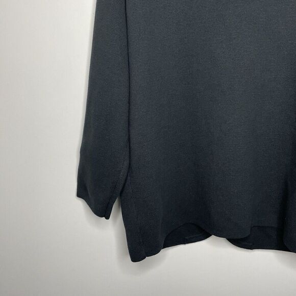 J.CREW Sweater Blazer Women XL Black V-Neck Oversized 100% Cotton BX466 - Picture 11 of 15